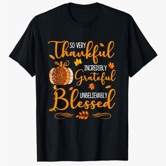 ๐5/$15 Black Graphic Tee - Forever Thankful Design - Picture 1 of 5